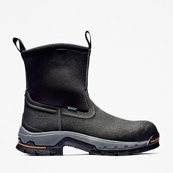NEW Timberland Mens Youth Size 4.5 Wide Stockdale Alloy Toe Waterproof Work Boot - Picture 1 of 8